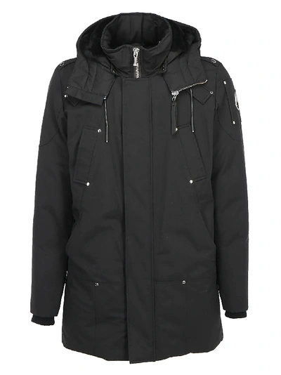 Shop Moose Knuckles Saint Ulric Parka Coat In Black