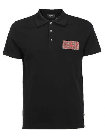 Shop Fendi Polo Shirt In Black
