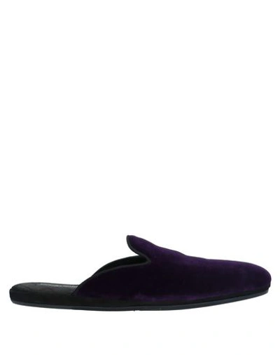 Shop Dolce & Gabbana Slippers In Purple