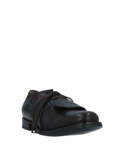 Shop Yohji Yamamoto Laced Shoes In Black