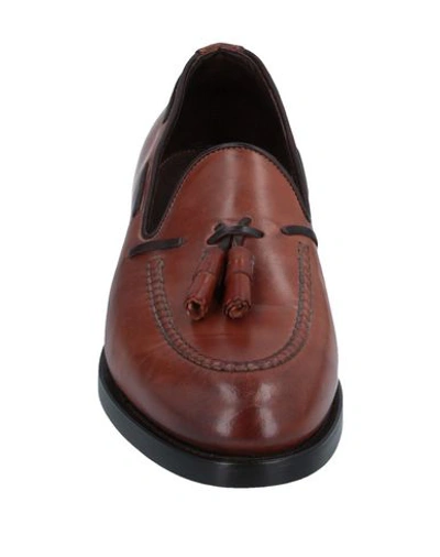 Shop Santoni Loafers In Brown