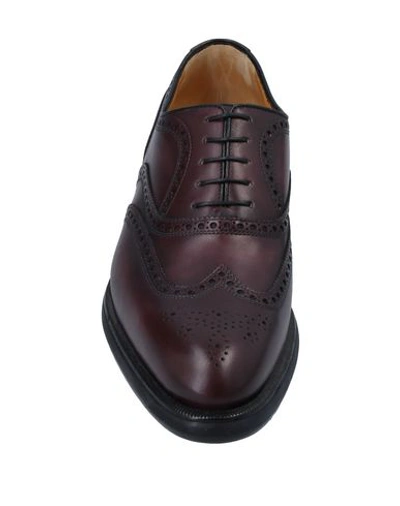 Shop A.testoni Lace-up Shoes In Maroon