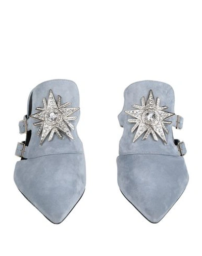 Roger Vivier Woman Mules & Clogs Sky Blue Size 8 Leather In Blue