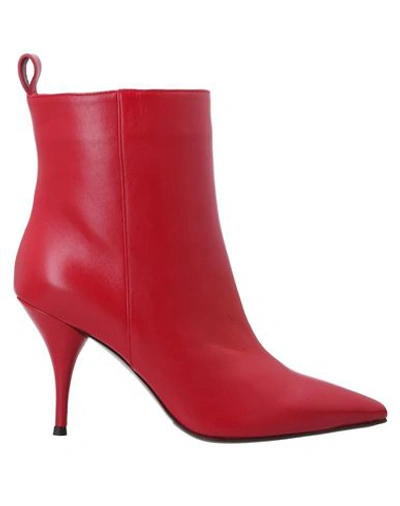 Shop L'autre Chose L' Autre Chose Woman Ankle Boots Red Size 6 Soft Leather