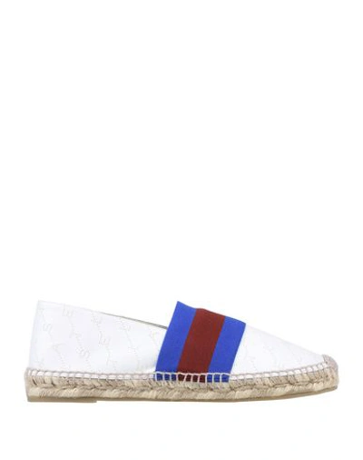 Shop Stella Mccartney Woman Espadrilles White Size 7 Textile Fibers, Elastic Fibres