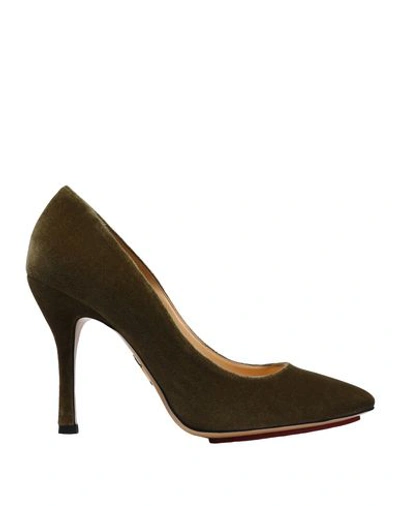 Shop Charlotte Olympia Pumps In Military Green