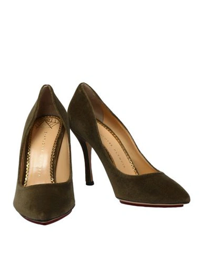 Shop Charlotte Olympia Pumps In Military Green