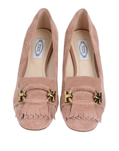 TOD'S TOD'S WOMAN PUMPS ANTIQUE ROSE SIZE 4 LEATHER 11760720JU 9