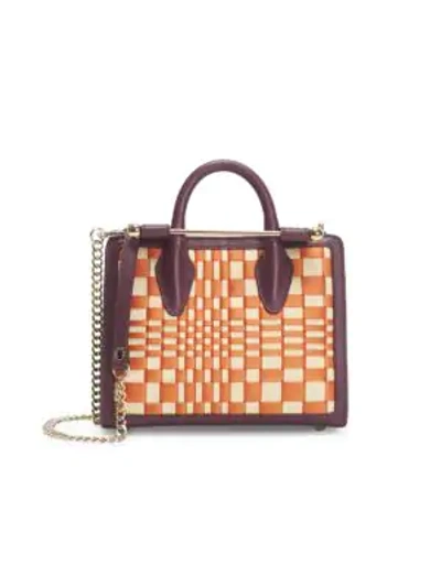 Shop Strathberry Women's Nano Woven Tote In Burgundy