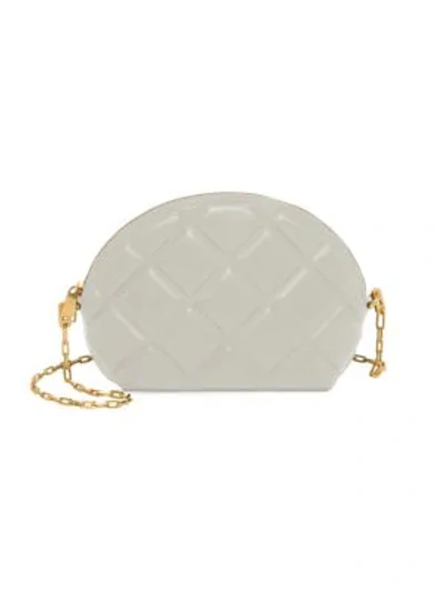 Shop Bottega Veneta Women's Medium Mini Leather Crossbody Bag In White