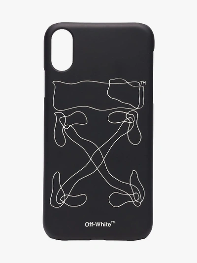 Shop Off-white Black Arrow Scribble Phone Case
