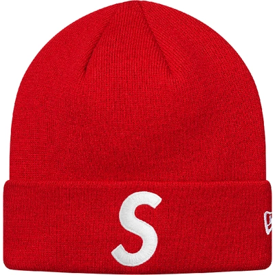 Pre-owned Supreme  New Era S Logo Beanie Red