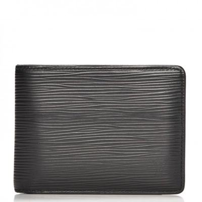 Pre-owned Louis Vuitton  Slender Wallet Epi Noir Black
