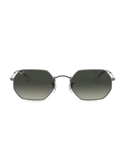Shop Ray Ban Rb3556 53mm Icons Octagonal Sunglasses In Gunmetal