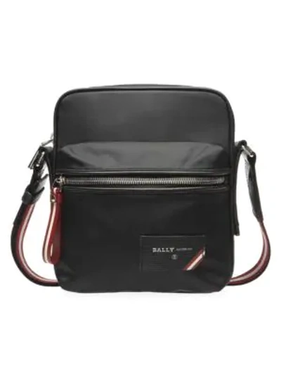 Shop Bally Explore Faara Nylon Crossbody Bag In Black