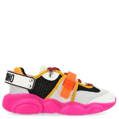 Shop Moschino Teddy Fluo Sneakers In Multi