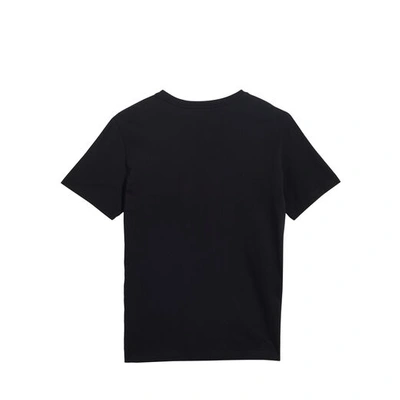 Shop Jimmy Choo Choo T Black Cotton T-shirt With Gold Embossed Logo Print In S277 Black/gold