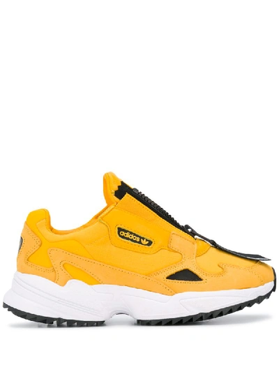 Shop Adidas Originals Falcon Zip Sneakers In Yellow