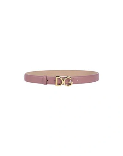 Shop Dolce & Gabbana Regular Belt In Pastel Pink