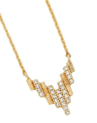 Shop Astrid & Miyu Necklaces In Gold