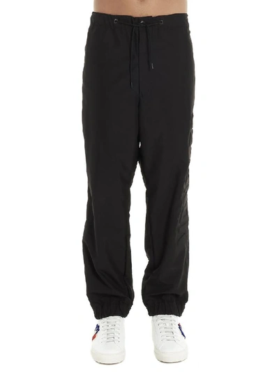 Shop Moncler Logo Drawstring Pants In Black
