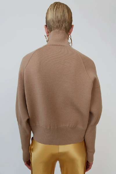 Shop Acne Studios High Neck Sweater Desert Beige