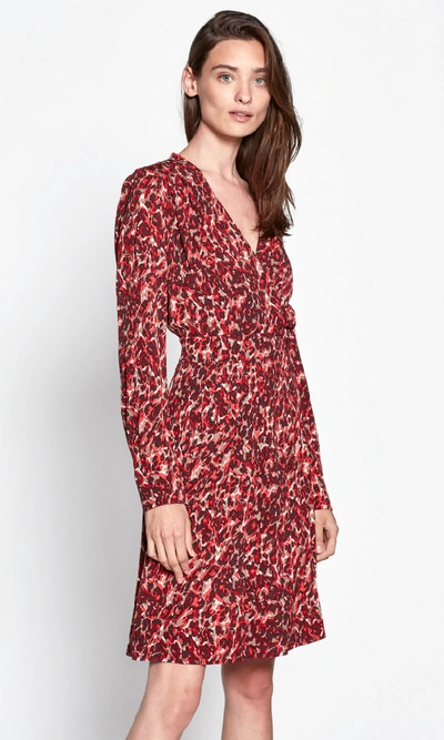 Shop Equipment Jenesse Jacquard Dress In Merlot Multi