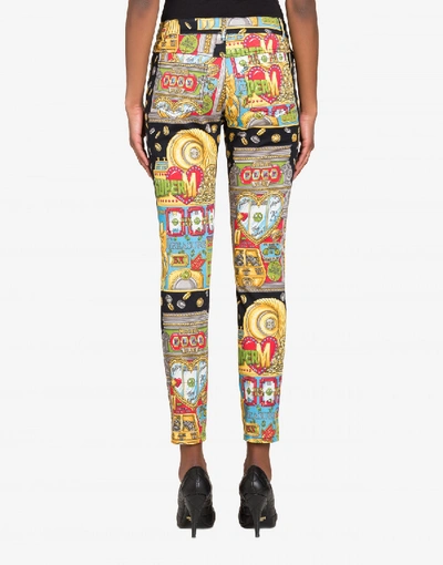 Shop Moschino Slot Machine Trousers In Multicoloured