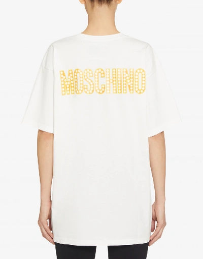 Shop Moschino Trolls Jersey T-shirt In White