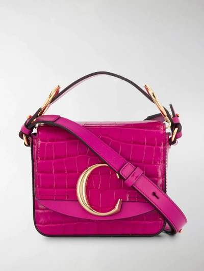 Shop Chloé Mini C Bag In Pink