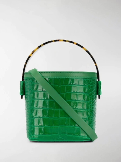 Shop Nico Giani Mini Adenia Bucket Bag In Green