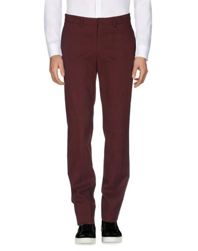 Shop Ermenegildo Zegna Zegna Man Pants Burgundy Size 42 Cotton, Elastane In Red