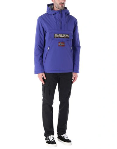 Shop Napapijri Jacket In Purple