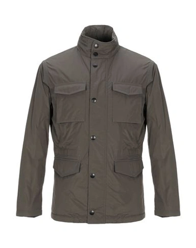 Shop Allegri Man Jacket Military Green Size 38 Polyester, Virgin Wool