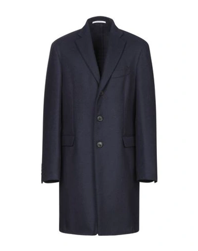 Shop Aglini Coats In Dark Blue