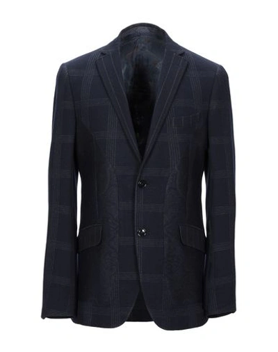 Shop Etro Blazer In Dark Blue