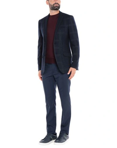 Shop Etro Blazer In Dark Blue