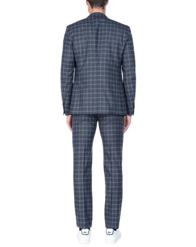 Shop Etro Suits In Slate Blue