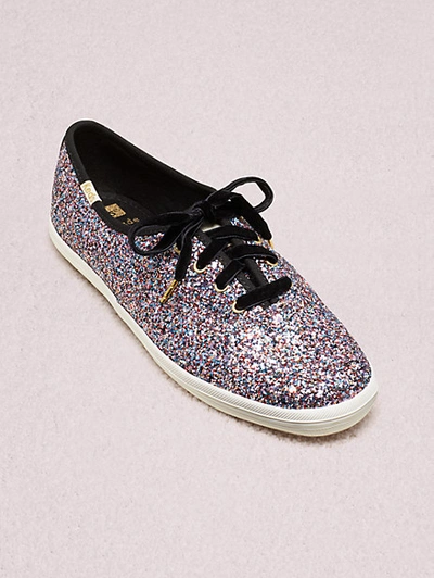 Shop Kate Spade Keds X  New York Champion Glitter Sneakers In Pink