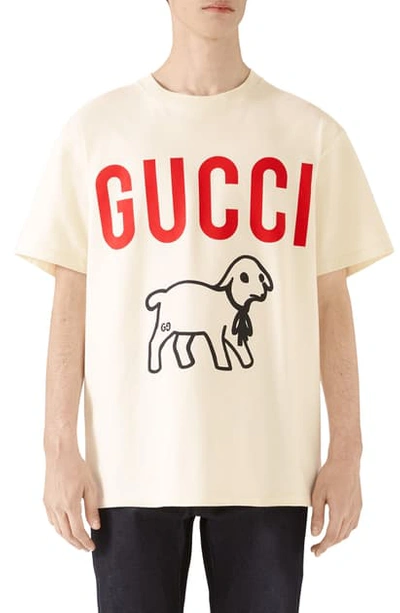 Shop Gucci Lamb Graphic T-shirt In Sunkissed/multicolor