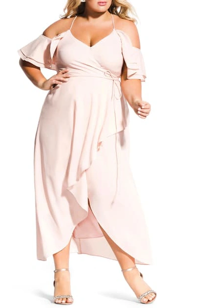 Shop City Chic Miss Jessica Maxi Dress In Ballet Pink