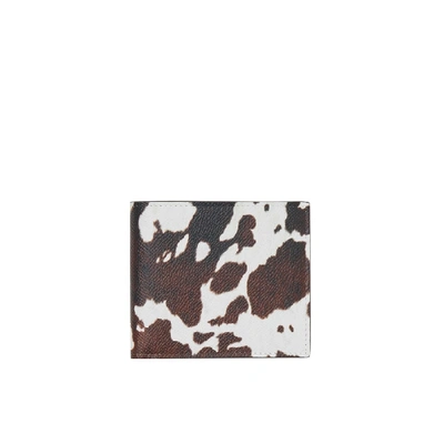 Shop Burberry Cow Print Leather International Bifold Wallet