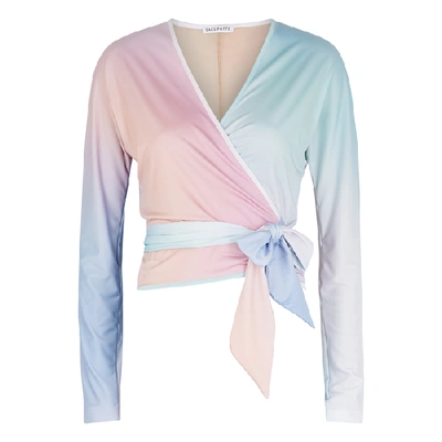 Montgomery Regeringsforordning over Saks Potts Lis Ombre-print Wrap Top In Multicoloured | ModeSens