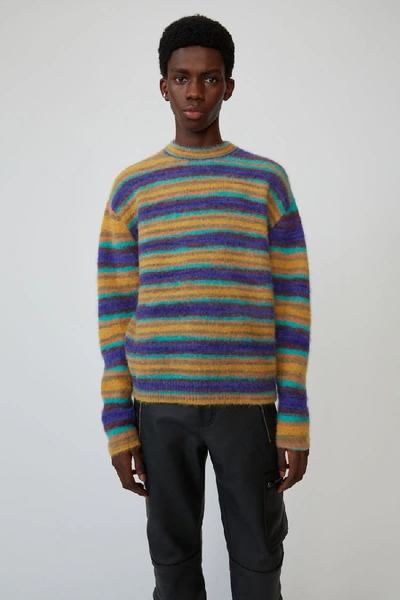 Shop Acne Studios Classic Crewneck Sweater Blue/multi