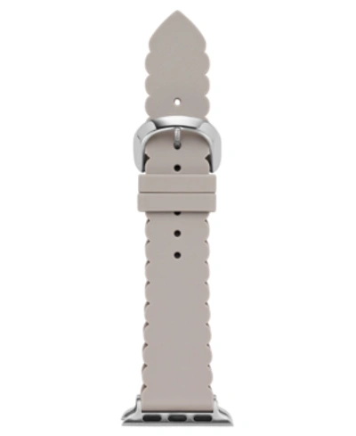 Shop Kate Spade Women's Interchangeable Taupe Scalloped Silicone Apple Watch Strap 38mm/40mm