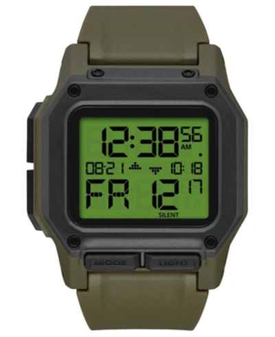 Shop Nixon Men's Digital Regulus Strap Watch 46mm In Surplus/carbon