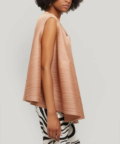 Shop Issey Miyake Petal Bouncy Top In Beige