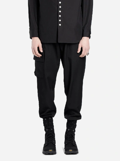 Shop Yohji Yamamoto Trousers In Black