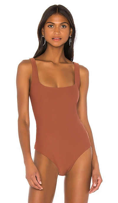 Shop Alix Mott Bodysuit In Sepia