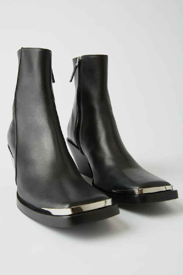 metal toe booties